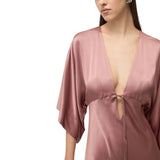 Abito donna a kimono in raso di viscosa