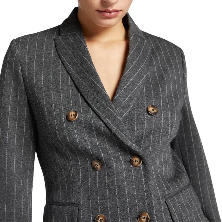 Blazer donna gessato doppio petto