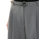 Pantaloni donna palazzo con cintura