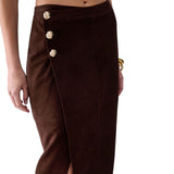 Longuette donna in camoscio