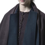 Cappa donna in panno double bicolore con sciarpa