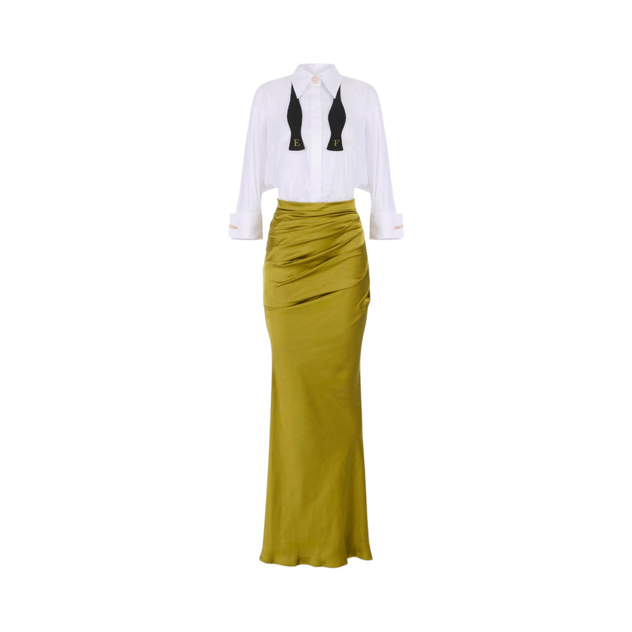 Abito donna Red Carpet in popeline e raso con papillon