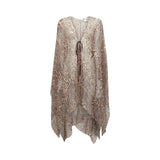 Maxi poncho donna plissé