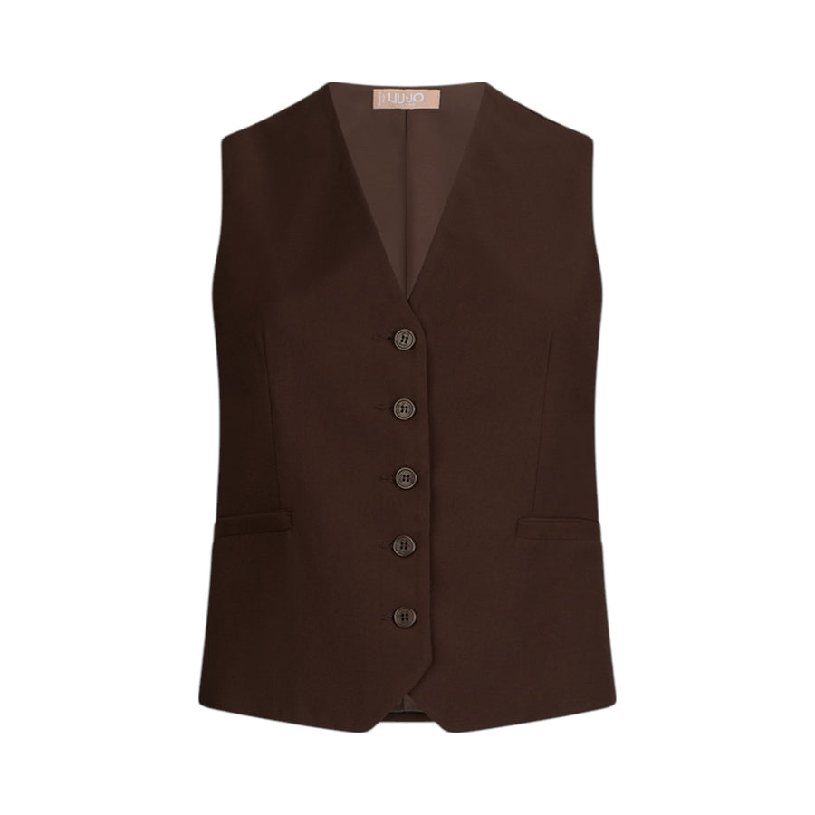 Gilet donna elegante in twill