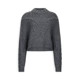 Maglia donna in lana con traforature