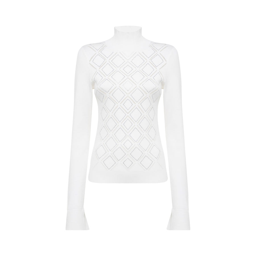 Maglia donna fitted con strass
