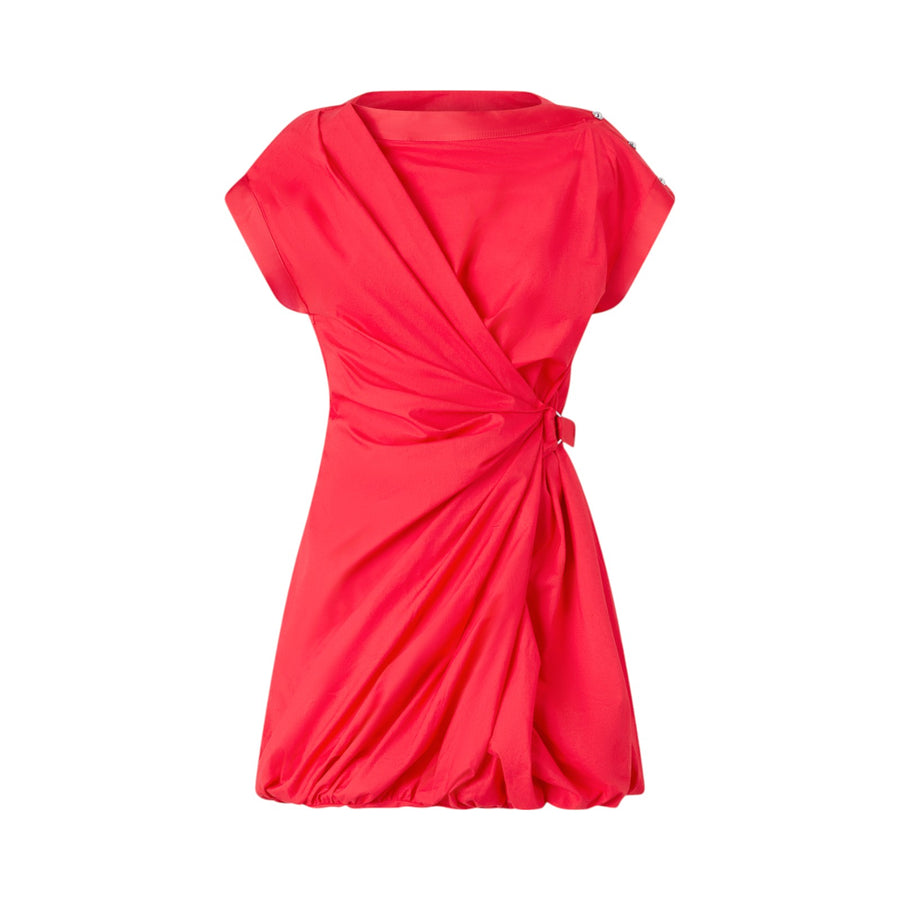 Vestitino donna in popeline con incrocio