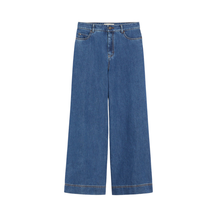 Jeans donna ampio in denim
