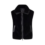 Gilet donna effetto pelliccia con zip