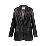 Giacca donna in pelle plongé