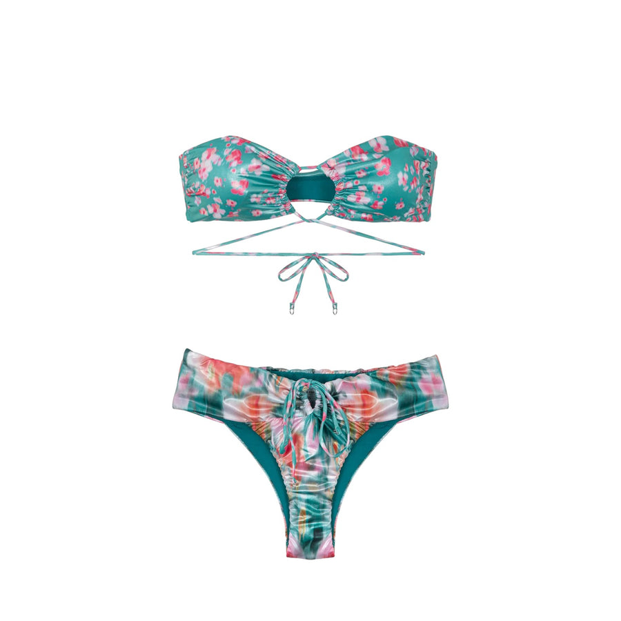 Bikini donna fascia e slip americano fisso glitch