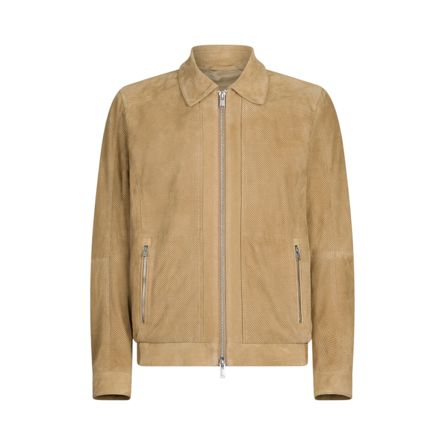 Giacca uomo in suede puntinato