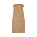 Abito donna bustier con spacco