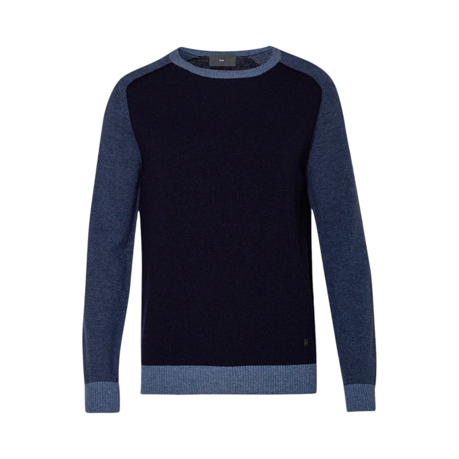 Maglia blu in lana e cashmere