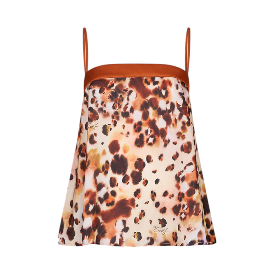 Top donna in raso stampato