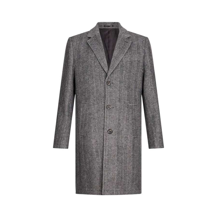 Cappotto uomo chevron in lana