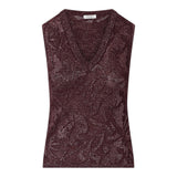 Top donna in pizzo lamé