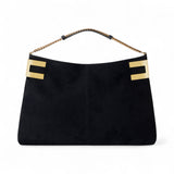 Tote donna Reve Noir in camoscio con logo metallico