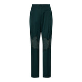 Pantaloni donna in raso con dettagli in pizzo