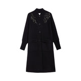 Cappotto donna double con ricami gioiello