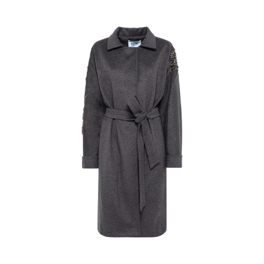 Cappotto donna in panno con ricamo