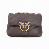 Borsa a tracolla media Love Bag Puff in nappa trapuntata con catena