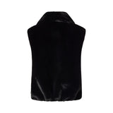 Gilet donna effetto pelliccia con zip