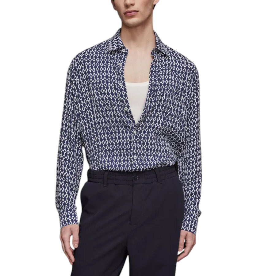 Camicia uomo morbida in twill di viscosa