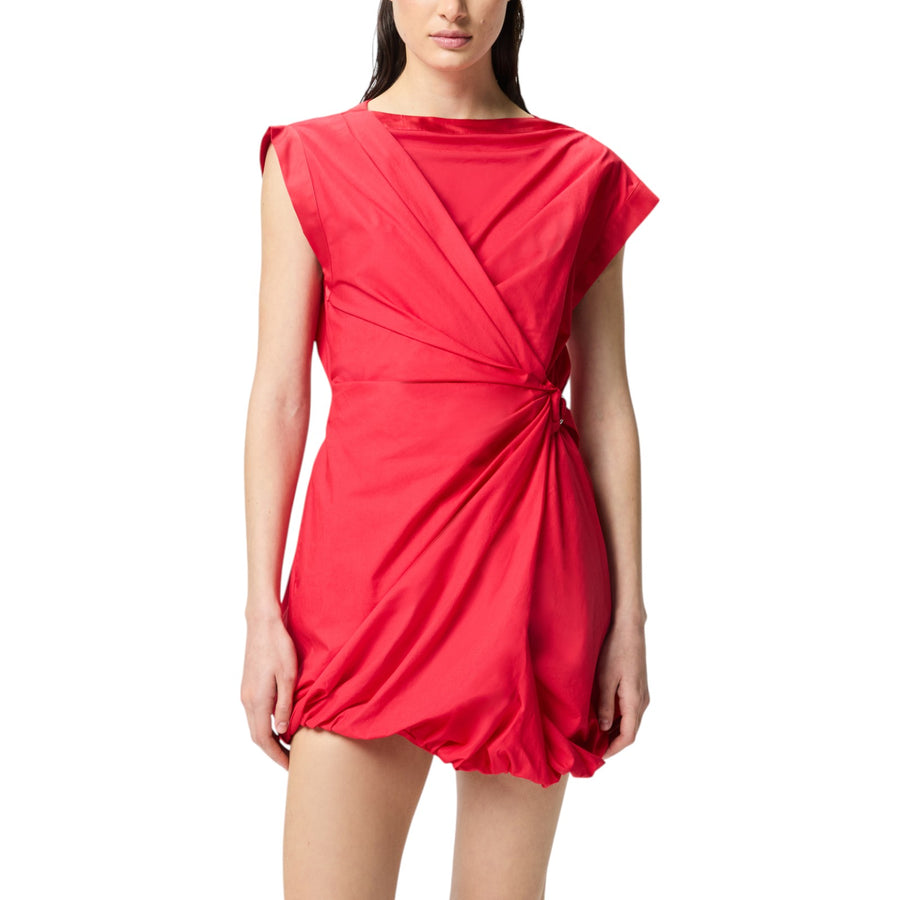Vestitino donna in popeline con incrocio