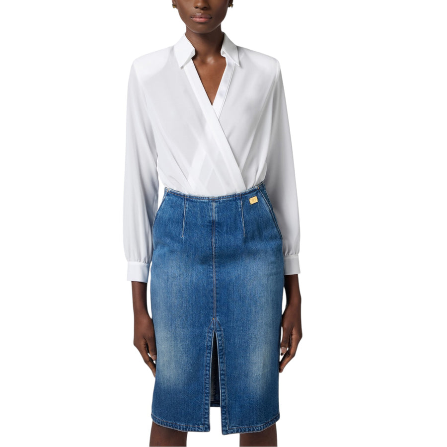 Camicia donna body in georgette con gemelli