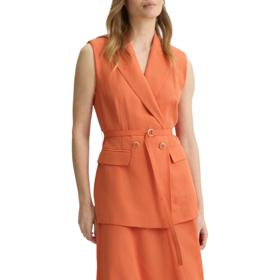 Gilet donna in misto lino