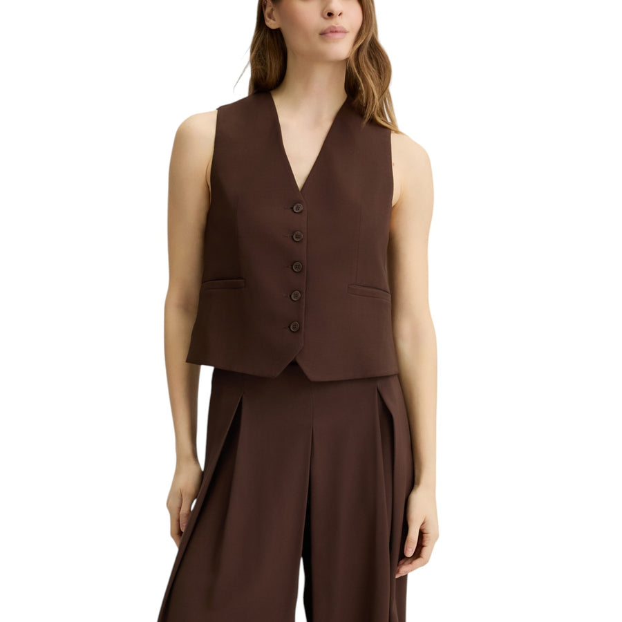 Gilet donna elegante in twill