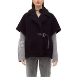 Gilet donna a kimono in faux fur