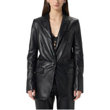 Giacca donna in pelle plongé