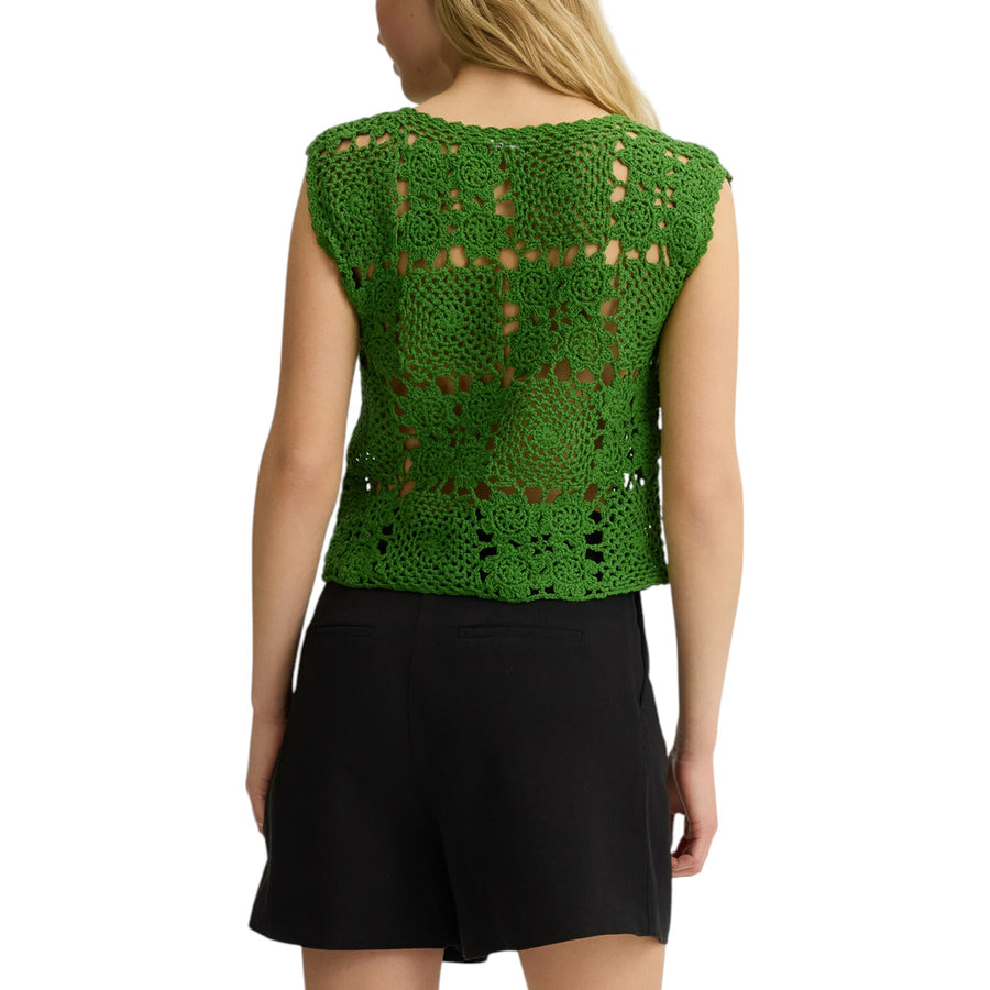 Top donna in cotone crochet