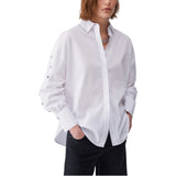 Camicia donna il popeline con borchie