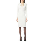 Abito donna in crêpe leggero con catena gioiello