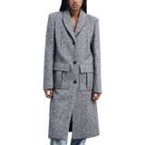 Cappotto donna midi Herringbone