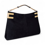 Tote donna Reve Noir in camoscio con logo metallico