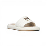 Ciabatte donna in nappa trapuntata con logo Love Birds