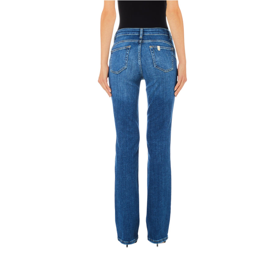 Jeans donna blu con applicazioni