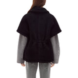 Gilet donna a kimono in faux fur