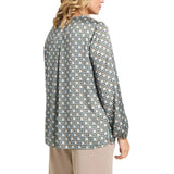 Blusa donna in satin stampato