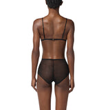 Reggiseno donna in tulle jacquard e raso