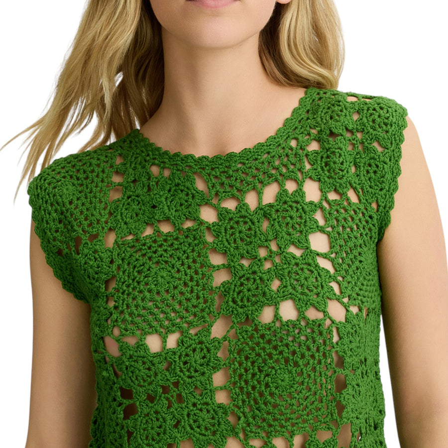 Top donna in cotone crochet