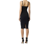 Abito donna in crêpe leggero con tessuto a taglio vivo