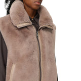Gilet donna effetto pelliccia con zip