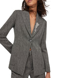 Giacca donna in tessuto navetta