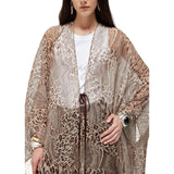 Maxi poncho donna plissé