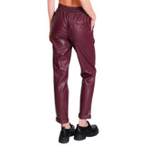 Pantalone donna similpelle con coulisse